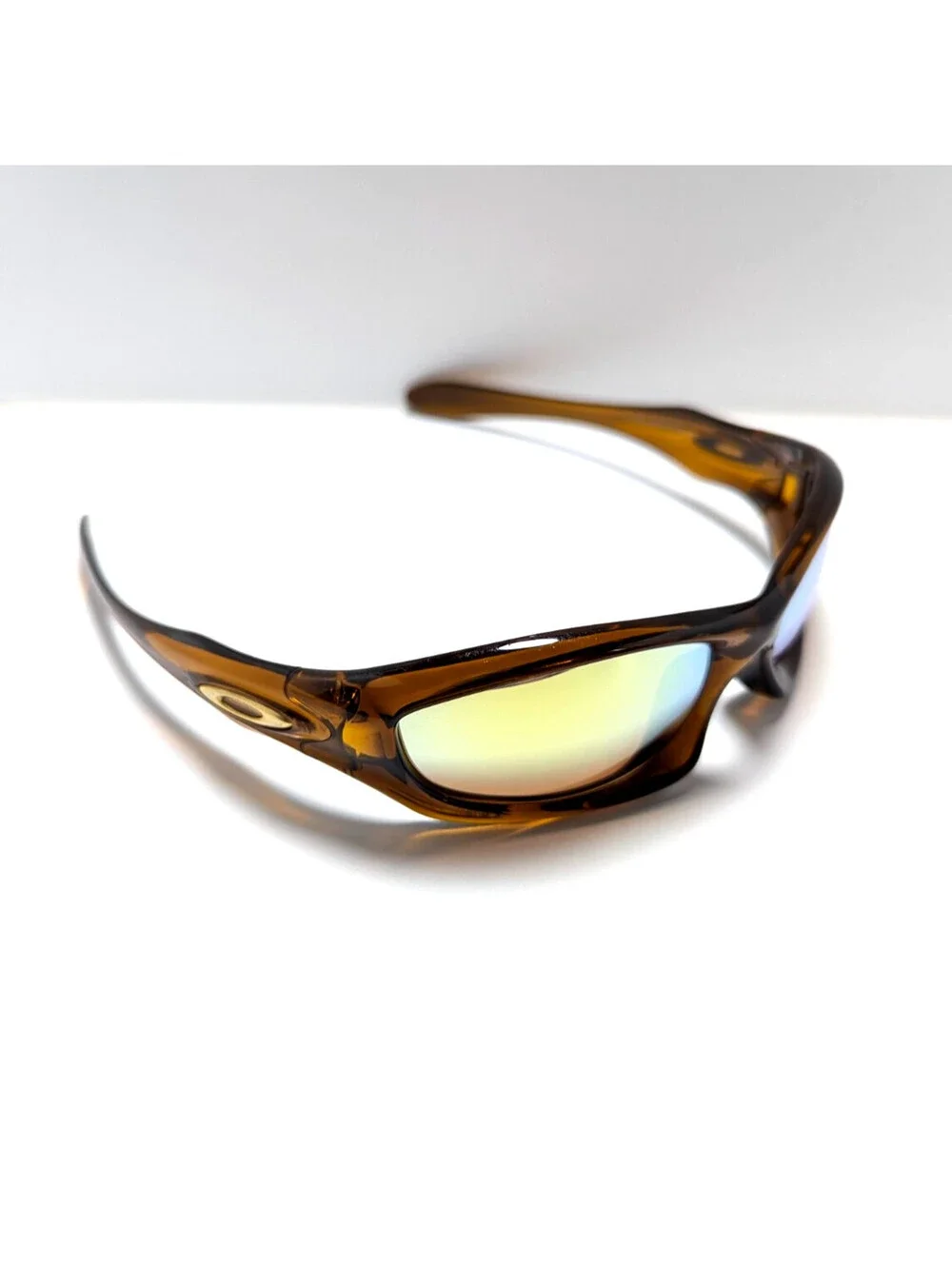 Oakley Monster Dog Gen 1 Gold Lenses UV Lens Brown Wrap Men’s Sport Sunglasses